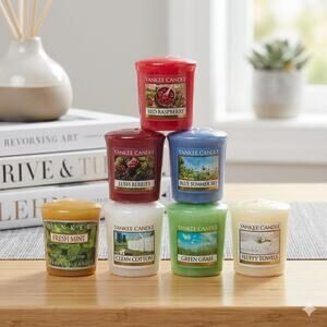 Lot of 7 Vintage Yankee Candle Votives Clean Cotton Laundry Fresh Floral HTF
